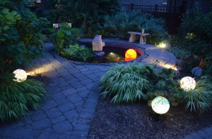 Illuminating a garden pathway