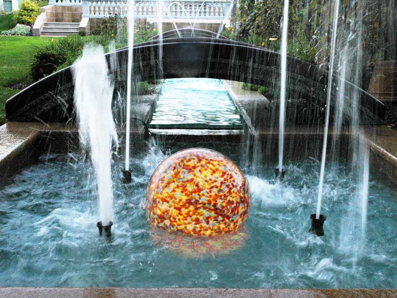 18-inch WaterOrb in fountain